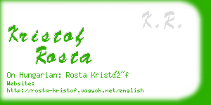 kristof rosta business card